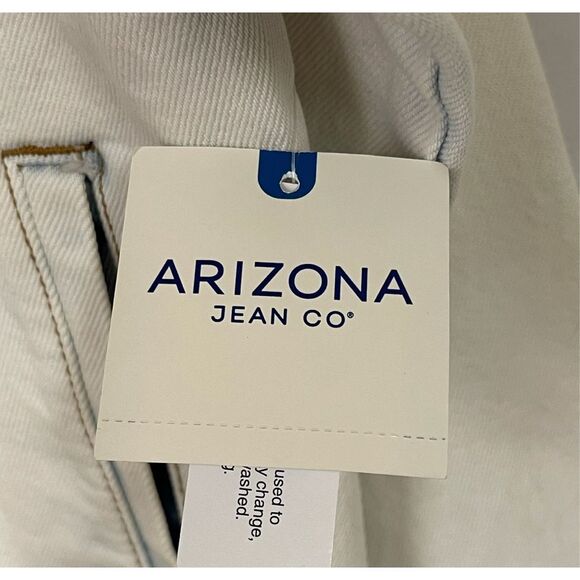NWT ARIZONA JEAN CO Jacket Men's Small White Blue Extreme Bleach Denim Cotton - Picture 13 of 13